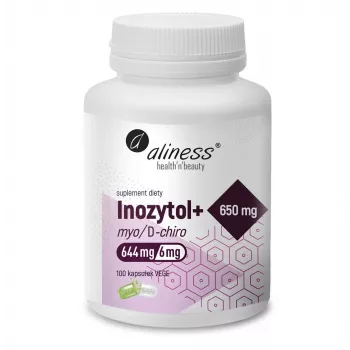 Aliness Inositool Myo/D-Chiro 650mg + B6 x 100 taimsed kapslid