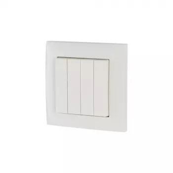 Eaton xComfort RF juhtmevaba 4-nupuline seinakontaktor, akutoitel, puhtvalge (173413)