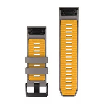 Garmin QuickFit 26 mm silikoonist kellarihm Slate Gray/Yellow 010-14508-02