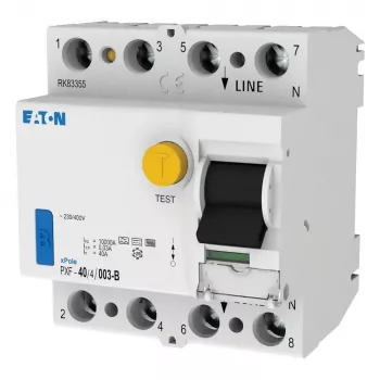 EATON PXF-40/4/003-B rikkevoolukaitse, 40A, 4-pooluseline, 30mA, tüüp B 300299