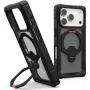 UAG Urban Armor Gear Plasma XTE 360 MagSafe'i tugijalaga ümbris Apple iPhone 18 Pro/17 Pro jaoks - läbipaistev hall, mustade ja oranžide aktsentidega 114573114097