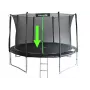 14ft LEAN SPORT PRO trampoliini mati - 96 V-rõngast, UV-kindel PP-võrk, must