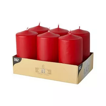 PAPSTAR Stumpenkerze sammas-küünal 11,5 cm punane