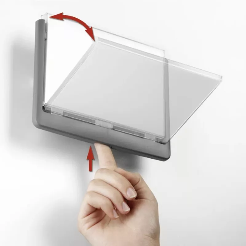 DURABLE Click Sign uksesilt 149x105,5 mm isekleepuv/kruvitav grafiit