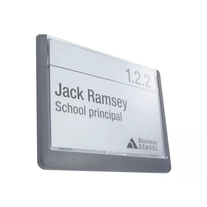 DURABLE Click Sign uksesilt 149x105,5 mm isekleepuv/kruvitav grafiit