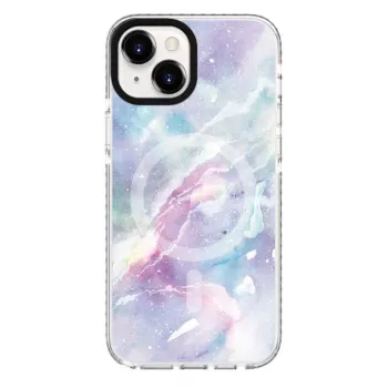 Evelatus Apple iPhone 15 Plus PC+TPU ümbris MagSafe'iga - Custom Marble Purple