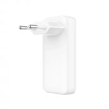 Fixed Slim 2xUSB-C reisilaadija 65W GaN PD valge