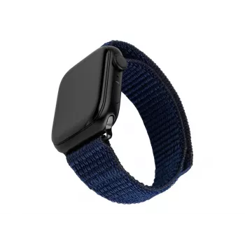 Fikseeritud sportlik rihm Apple Watch 42/44/45mm 160-210 mm tumesinine nailon