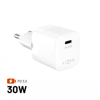 Fikseeritud Mini USB-C GaN laadija 30W - Must