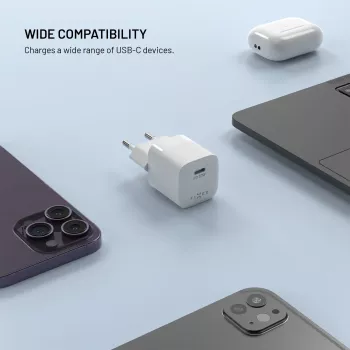 Fikseeritud Mini USB-C GaN laadija 30W - Must