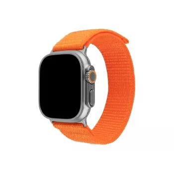FIXED Sportlik rihm Apple Watch Ultra 49mm jaoks, oranž nailon, 160-210mm, G-konks
