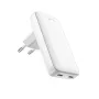 Fixed Slim Traveller 2xUSB-C reisilaadija koos maailma adapteritega, GaN, 45W - valge