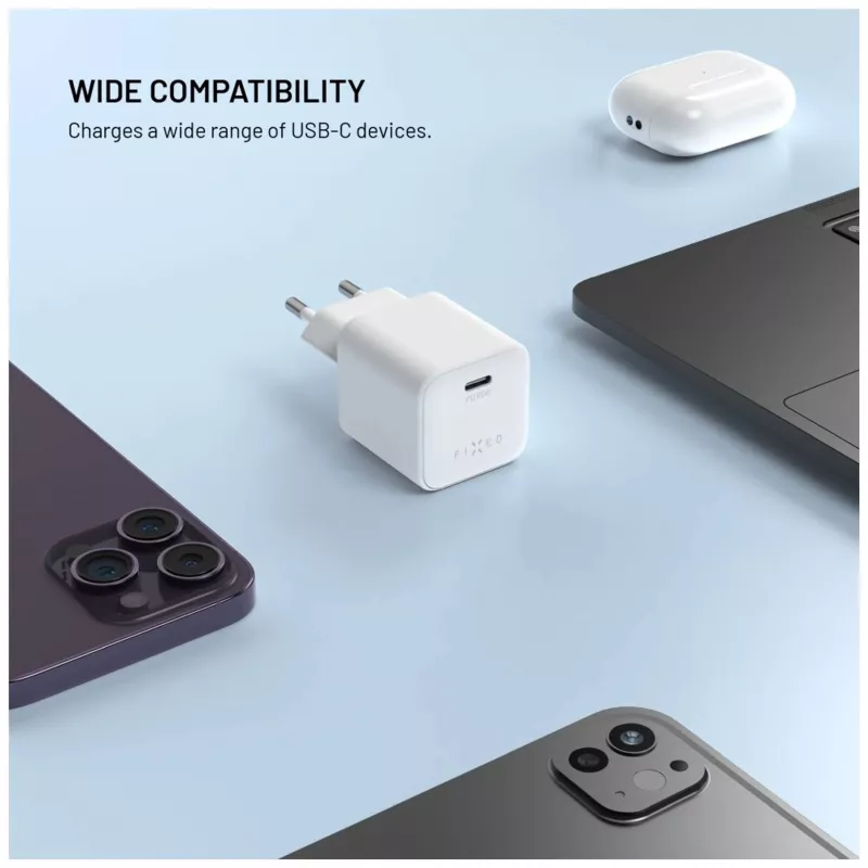 Fikseeritud mini GaN toiteadapter USB-C väljundiga ja PD-toega, 65W
