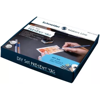 Schneider DIY kingitusesiltide komplekt valge, kuldse ja hõbedase metallmarkeriga (ML85060902)