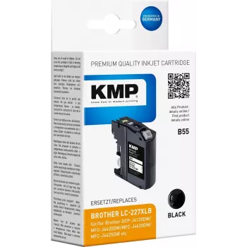 KMP B55 must tintiühilduv tindikassett Brother DCP-J4120DW, MFC-J4420DW, MFC-J4620DW, MFC-J4625DW, MFC-J5720DW jaoks 1531.4001