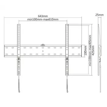 E+P WHS 106 Fikseeritud TV seinale kinnitus 23-55 tolli ekraanidele kuni 40 kg, VESA 75x75 kuni 400x400, must 0005625406