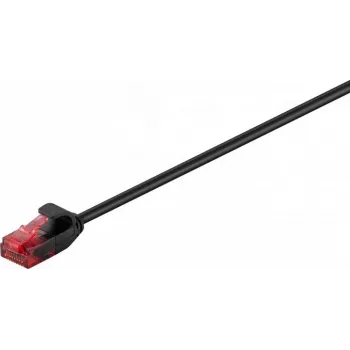 Goobay CAT 6 õhuke paigalduskaabel, U/UTP, must, 0,5 m 93713