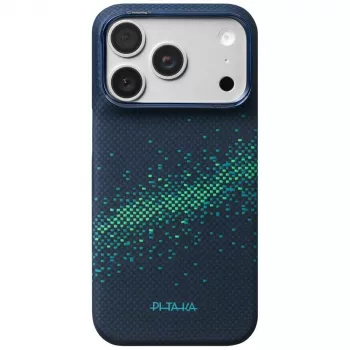 PITAKA Edge Milky Way Galaxy 2.0 ümbris iPhone 18 Pro / 17 Pro jaoks - Nearfield Blue