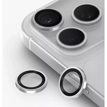 UNIQ Optix Prime kaamera läätse kaitseklaas iPhone 18 Pro / iPhone 18 Pro Max jaoks - hõbedane koos paigaldusvahendiga