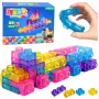 LEAN TOYS Kummiplokid paindlik konstruktor läbipaistev värviline 20 tk