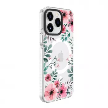 Evelatus Apple iPhone 15 Pro läbipaistev ümbris MagSafe'iga - Kohandatud trükk, läbipaistev PC+TPU