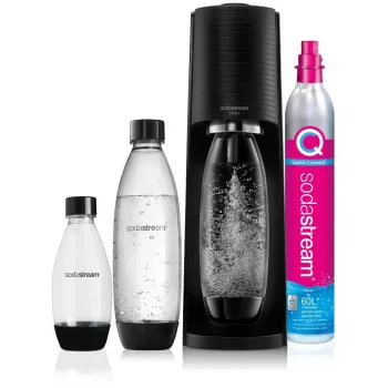 SodaStream Terra Megapack must gaseeritud vee valmistaja 3 pudeli ja Quick Connect CO2 ballooniga