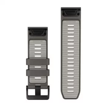 Garmin QuickFit 26 kellarihmad, Pebble Grey/Silver Grey silikoon [010-14510-00]