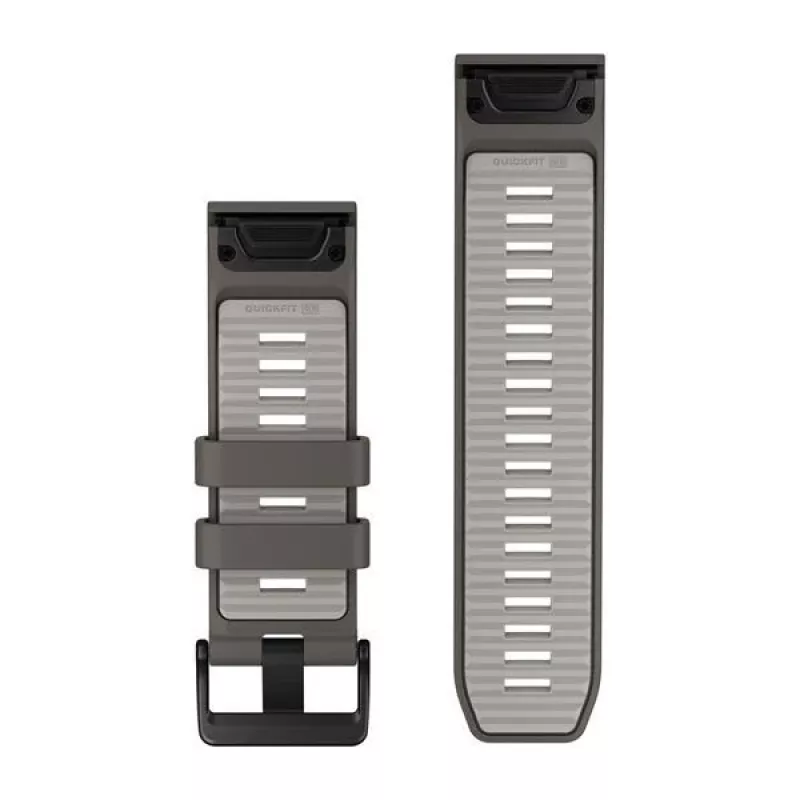 Garmin QuickFit 26 kellarihmad, Pebble Grey/Silver Grey silikoon [010-14510-00]