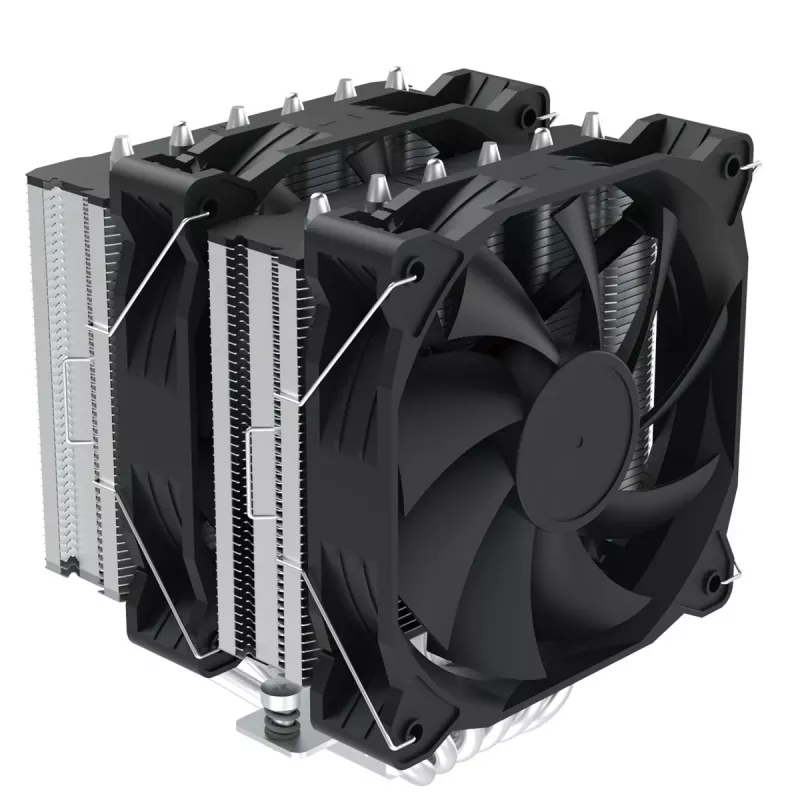 Zalman CNPS12X BP Must CPU Jahuti - 120mm PWM Ventilaator, Sinine LED, 6 Soojustoru, Intel/AMD