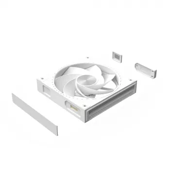 Zalman ZM-DF120R valge 120mm pööratud labadega Daisy Chain ARGB PWM ventilaator