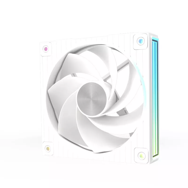 Zalman ZM-DF120R valge 120mm pööratud labadega Daisy Chain ARGB PWM ventilaator