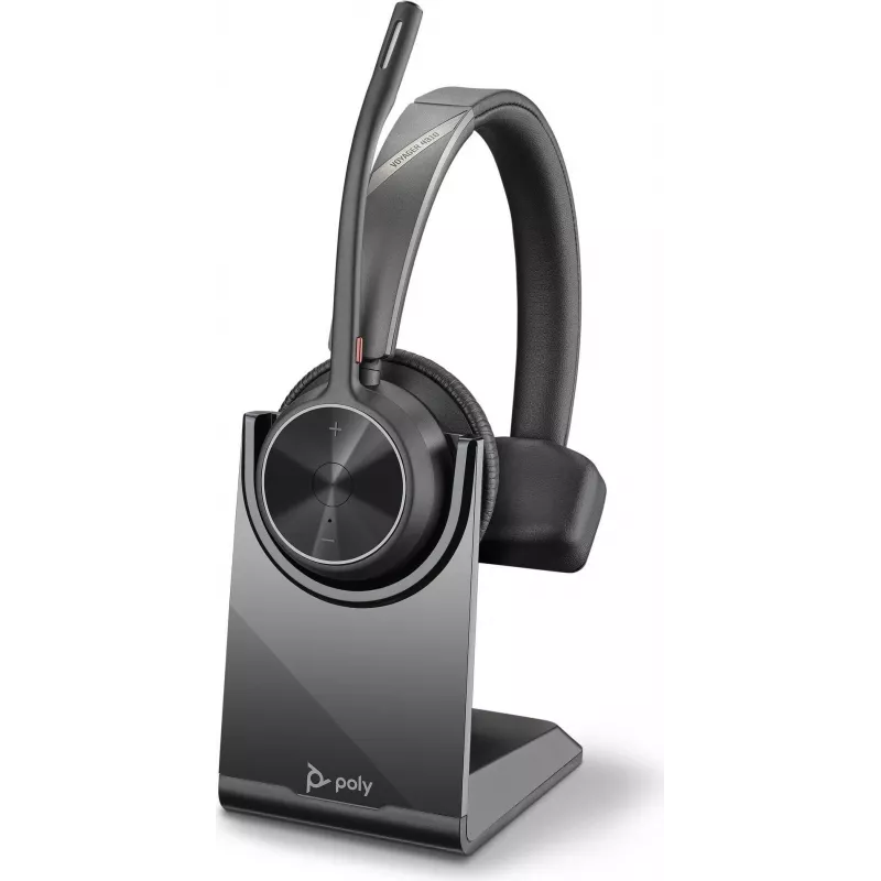 HP Poly Voyager 4300 UC Series 4310 juhtmevaba kõrvaklapp USB-C adapteri ja alusega, Zoom Certified 218474-01