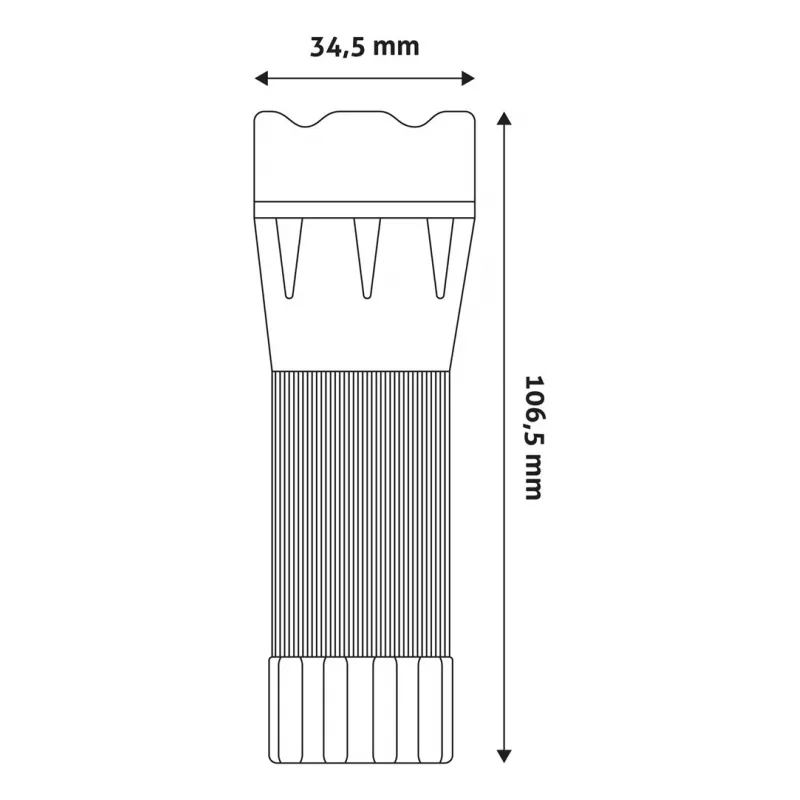 ENTAC Zoom taskulamp plastikust lettdisplay 24 tk