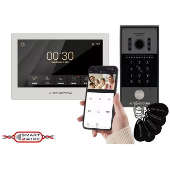 REVIZOOM RM-T273HD valge 7-tolline videovalvesüsteem koos RC-212HD-CK1 välispaneelega