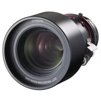 Panasonic ET-DLE250 suumobjektiiv 33,9–53,2 mm f/1.8–2.4 PT-D5000, DW6300, RCQ10, RCQ80, RZ120, RZ690, RZ770 jaoks