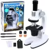 LEAN TOYS Mikroskoop Hariduslik Komplekt Lastele Suum 1200x Tarvikud Valge