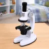 LEAN TOYS Mikroskoop Hariduslik Komplekt Lastele Suum 1200x Tarvikud Valge