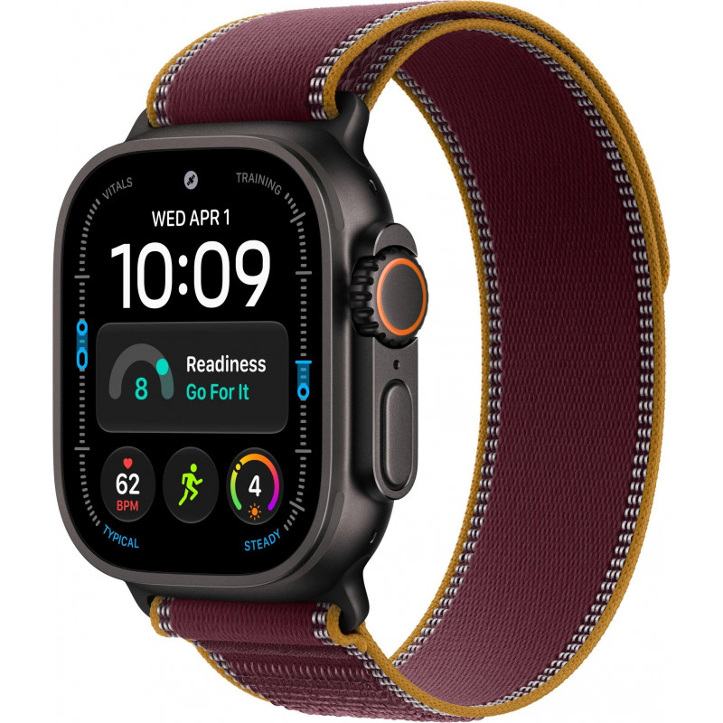 Apple Watch Ultra 4 GPS + Cellular 49 mm must titaankorpus bordoo Trail Loop rihmaga, M/L
