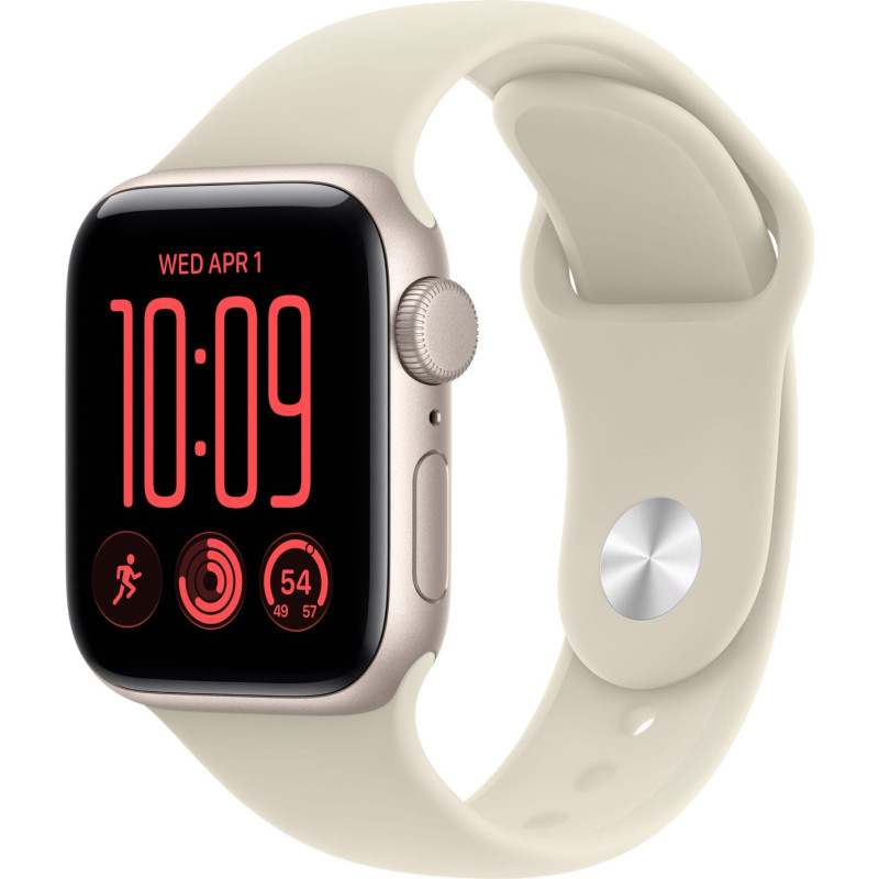 Apple Watch SE 3 GPS 40 mm Starlight alumiiniumkorpus liivavärvi spordirihmaga, S/M