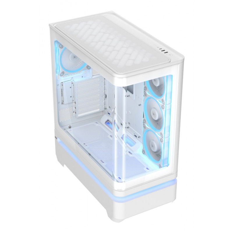 ASUS PRIME AP304 TG ARGB Valge ATX Mid Tower arvutikorpus