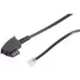 ShiverPeaks 70096-KOMSA - 6 m - TAE-F - RJ-11 - Must - Isane/Isane - Ümmargune telefonikaabel