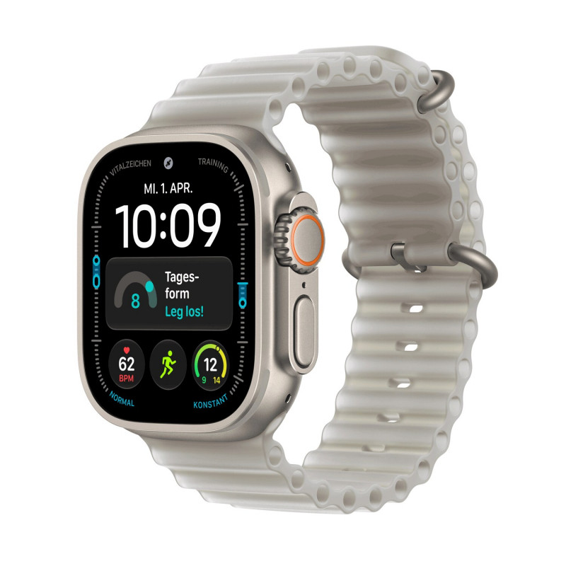 Apple Watch Ultra 4 GPS + Cellular 49mm Natural Titanium korpus poolläbipaistva halli Ocean rihmaga