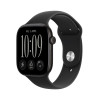 Apple Watch Series 12 GPS + Cellular 46 mm must alumiiniumkorpus musta spordirihmaga, S/M