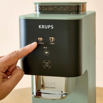 Krups Coffee Crush SA401LE0 Espressomasin, Must/Roheline