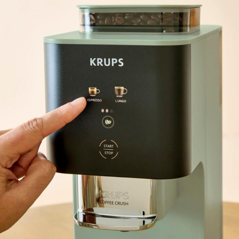 Krups Coffee Crush SA401LE0 Espressomasin, Must/Roheline