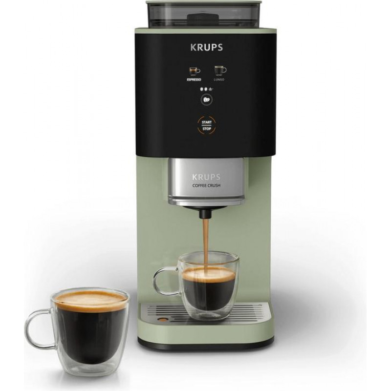 Krups Coffee Crush SA401LE0 Espressomasin, Must/Roheline