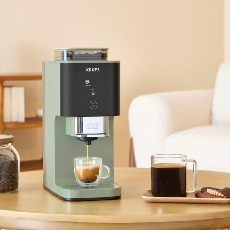 Krups Coffee Crush SA401LE0 Espressomasin, Must/Roheline