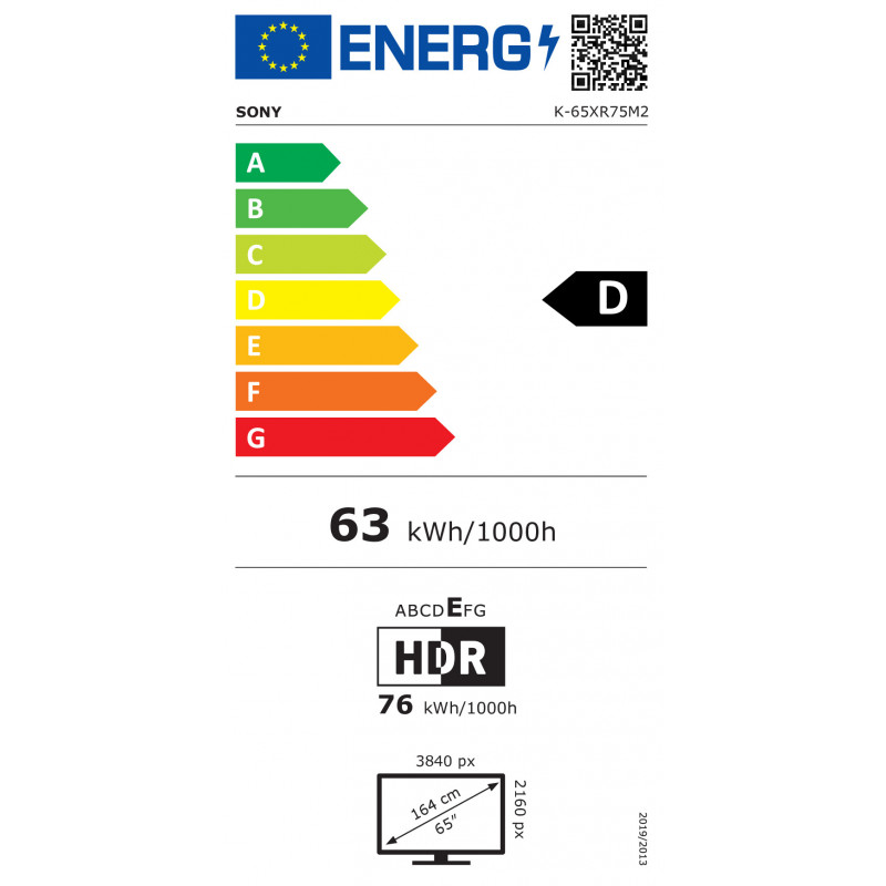 Sony BRAVIA 7 II K65XR75M2B 65 inch True RGB 4K Ultra HD nutikas teler