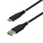 StarTech punutud USB 2.0 kaabel USB-A - USB-C, 0,3 m, 15 W, must