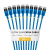 StarTech.com õhuke Cat6a U/FTP patch-kaabel RJ45, 0,3 m, sinine, 10-pakk